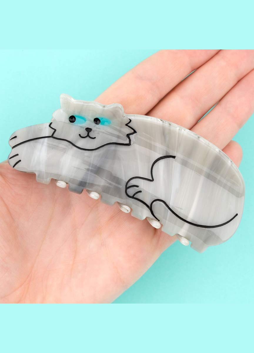 灰貓髮抓夾 灰貓髮抓夾